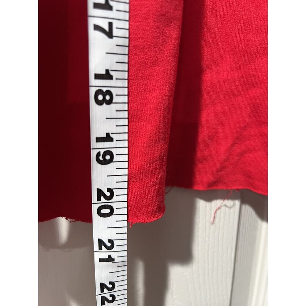 Soulcycle Cropped Long Sleeve Red Graphic Hoodie Size X-Small A003293 - Picture 6 of 8